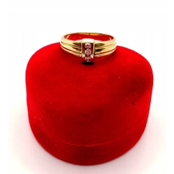 Złoty pierścionek z Cyrkoniami PR.585 W:3,93gr R.16 InterSKLEP