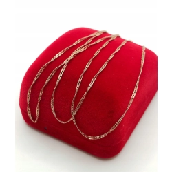 Złoty łańcuszek kręcony Singapur Pr.585 W:1,36gr Dł:49,5cm