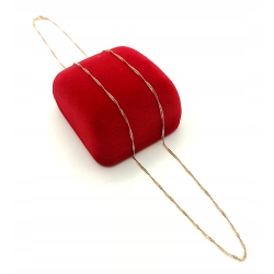 Złoty łańcuszek kręcony Singapur Pr.585 W:1,36gr Dł:49,5cm