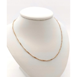 Złoty łańcuszek kręcony Singapur Pr.585 W:1,36gr Dł:49,5cm