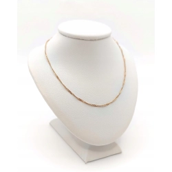 Złoty łańcuszek kręcony Singapur Pr.585 W:1,36gr Dł:49,5cm