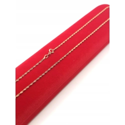 Złoty łańcuszek kręcony Singapur Pr.585 W:1,36gr Dł:46cm