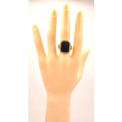 Złoty sygnet z Onyksem PR.585 W:5,99gr R.20 InterSKLEP