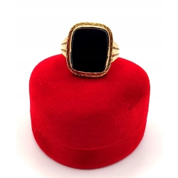Złoty sygnet z Onyksem PR.585 W:5,99gr R.20 InterSKLEP