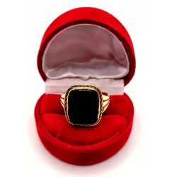 Złoty sygnet z Onyksem PR.585 W:5,99gr R.20 InterSKLEP