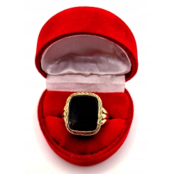 Złoty sygnet z Onyksem PR.585 W:5,99gr R.20 InterSKLEP