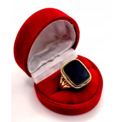 Złoty sygnet z Onyksem PR.585 W:5,99gr R.20 InterSKLEP