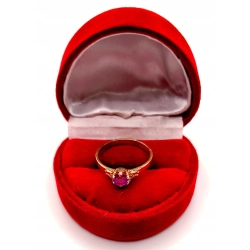 Złoty pierścionek z różowym kamieniem PR.583 W:1,72gr R.12 InterSKLEP