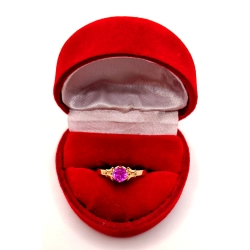 Złoty pierścionek z różowym kamieniem PR.583 W:1,72gr R.12 InterSKLEP