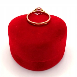 Złoty pierścionek z różowym kamieniem PR.583 W:1,72gr R.12 InterSKLEP