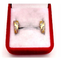 Złote kolczyki sztyft PR.585 W:0,71gr InterSKLEP