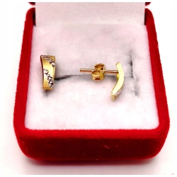 Złote kolczyki sztyft PR.585 W:0,71gr InterSKLEP