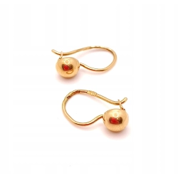 Złote kolczyki z kulkami PR.583 W:1,64gr InterSKLEP