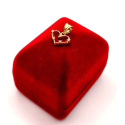 Złota zawieszka Serce z cyrkoniami PR.585 W:0,50gr InterSKLEP