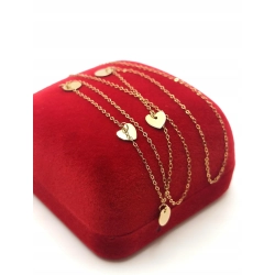 Złoty łańcuszek z blaszkami Pr.375 W:1,06gr Dł:44,5-47,5cm