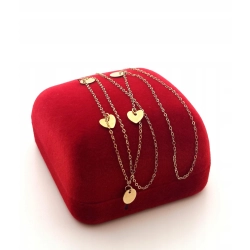 Złoty łańcuszek z blaszkami Pr.375 W:1,06gr Dł:44,5-47,5cm