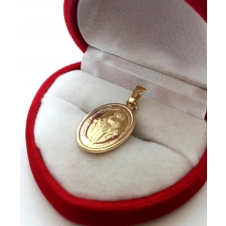 Złota zawieszka medalik z Maryją z Loudes Pr.585 W:1,71gr