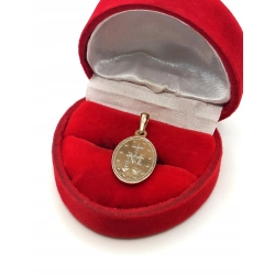 Złota zawieszka medalik z Maryją z Loudes Pr.585 W:1,71gr