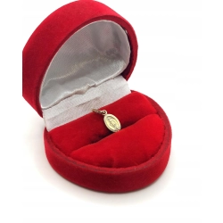 Złota zawieszka mini medalik z Maryją z Loudes Pr.585 W:0,37gr