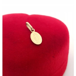 Złota zawieszka mini medalik z Maryją z Loudes Pr.585 W:0,37gr