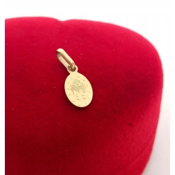 Złota zawieszka mini medalik z Maryją z Loudes Pr.585 W:0,37gr