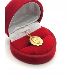 Złota zawieszka medalik z Maryją Pr.585 W:1,82gr