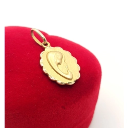 Złota zawieszka medalik z Maryją Pr.585 W:1,82gr