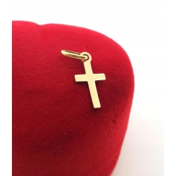 Złota zawieszka Krzyżyk mini Pr.585 W:0,28gr