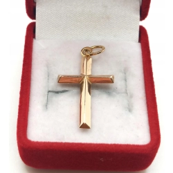 Złota zawieszka Krzyżyk Pr.585 W:0,94gr
