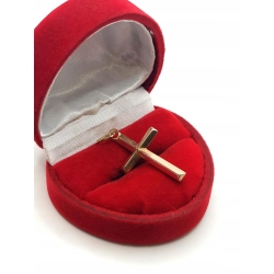 Złota zawieszka Krzyżyk Pr.585 W:0,94gr