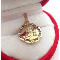 Złota zawieszka medalik Matka Boska Częstochowska Pr.585 W:2,79gr