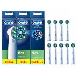 9 sztuk główek szczoteczki Oral-B Pro Cross Action biały 9x