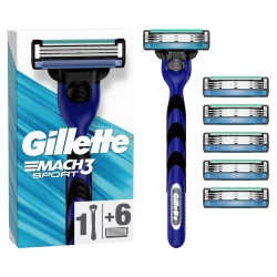 Maszynka na wkłady do golenia Gillette Mach 3 Sport 1 + 6