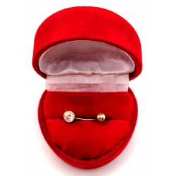 Złoty kolczyk do pępka z cyrkonią PR.585 W:1,18gr InterSKLEP