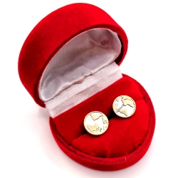 Złote kolczyki Mapa świata sztyft PR.333 W:1,78gr InterSKLEP