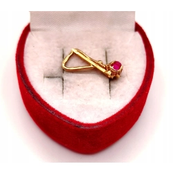 Złota zawieszka z Rubinkiem PR.583 W:0,69gr InterSKLEP