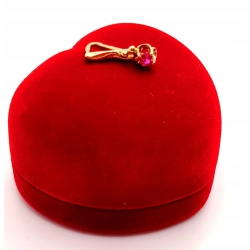 Złota zawieszka z Rubinkiem PR.583 W:0,69gr InterSKLEP