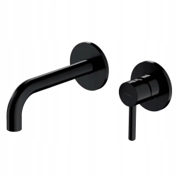 Bateria umywalkowa podtynkowa Omnires Simplon czarny