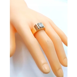 Złoty pierścionek Sygnet z diamentem 1,45ct Pr.375 W:10,49ct Roz.22