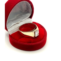 Złoty pierścionek Sygnet z diamentem 1,45ct Pr.375 W:10,49ct Roz.22