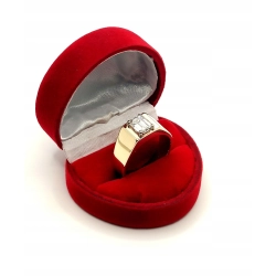 Złoty pierścionek Sygnet z diamentem 1,45ct Pr.375 W:10,49ct Roz.22