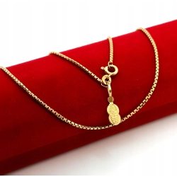 Złoty łańcuszek Kostka okrągła UNOAERRA PR.750 w:7,75gr Dł.60cm InterSKLEP