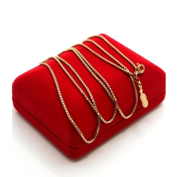 Złoty łańcuszek Kostka okrągła UNOAERRA PR.750 w:7,75gr Dł.60cm InterSKLEP