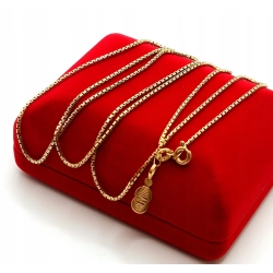 Złoty łańcuszek Kostka okrągła UNOAERRA PR.750 w:7,75gr Dł.60cm InterSKLEP