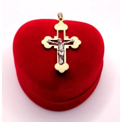 Złota zawieszka Krzyż z Chrystusem PR.585 W:2,55gr InterSKLEP