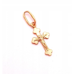 Złota zawieszka Krzyżyk z Chrystusem PR.585 W:0,78gr InterSKLEP