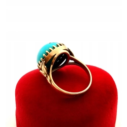 Złoty pierścionek z Turkusem PR.585 W:6,12gr R.15 InterSKLEP