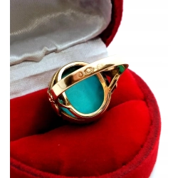 Złoty pierścionek z Turkusem PR.585 W:6,12gr R.15 InterSKLEP