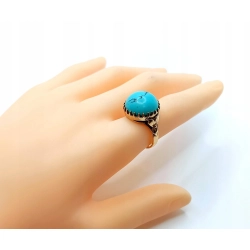 Złoty pierścionek z Turkusem PR.585 W:6,12gr R.15 InterSKLEP