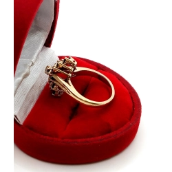 Złoty pierścionek brylanty i szafiry 0,75ct PR.585 W:4,89gr R.12 InterSKLEP